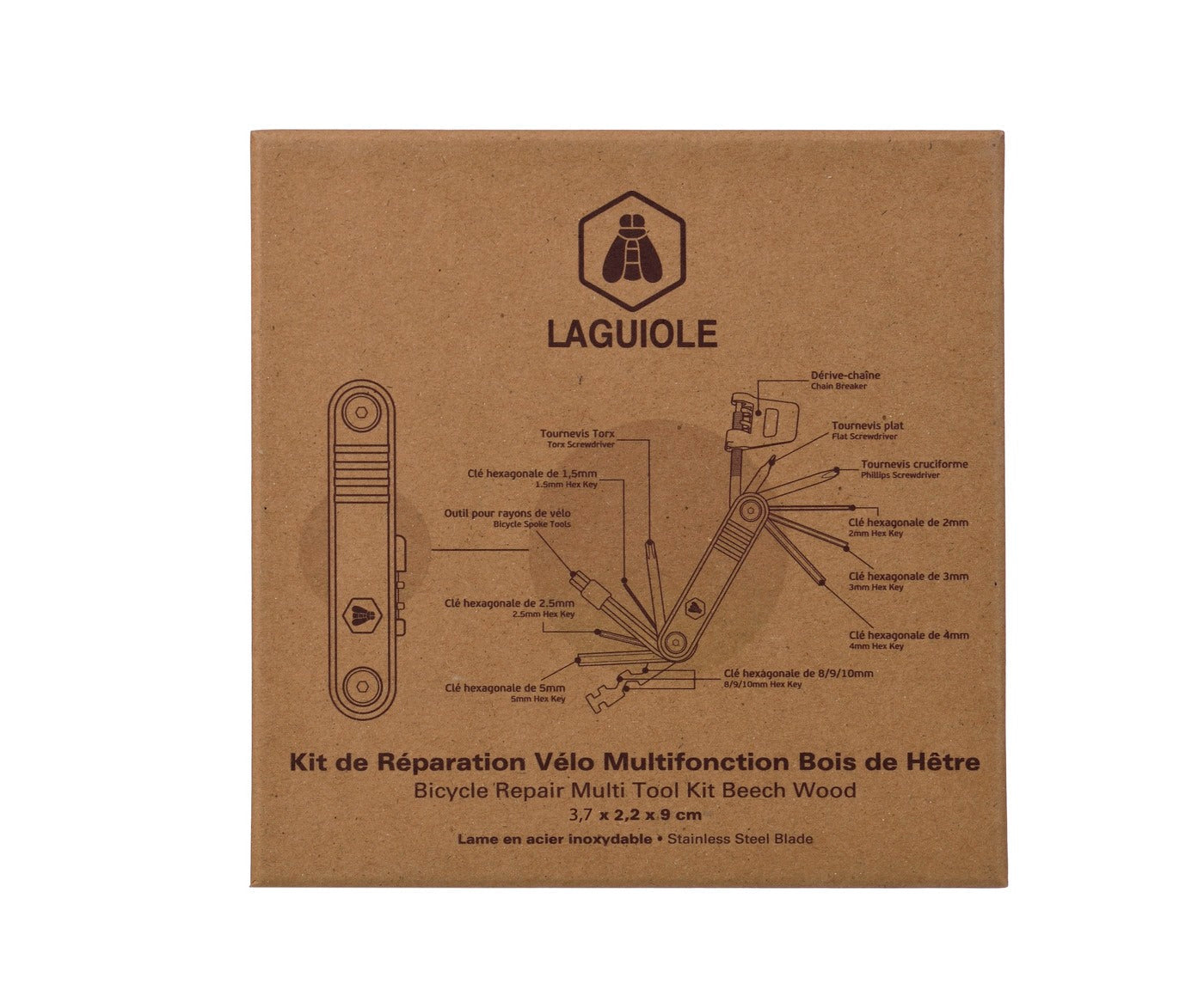 Kit de reparación de bicicletas multifunción con bolsa