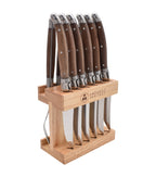 Set of 6 Knives and 6 Forks - Walnut Wood Handle - LG Heritage