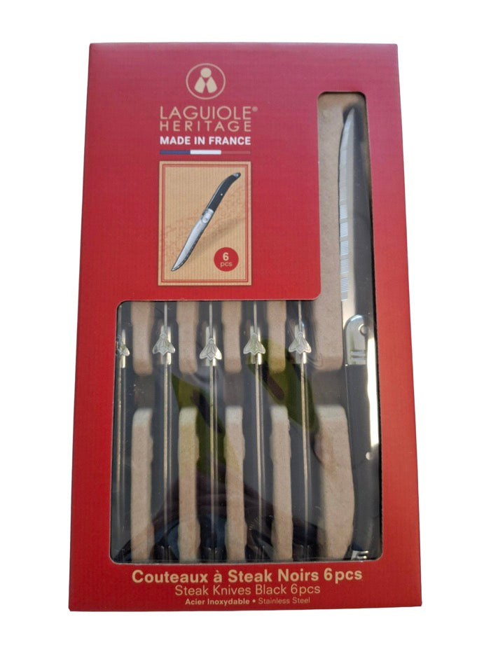 Laguiole Heritage - Couteau À Steack Noir