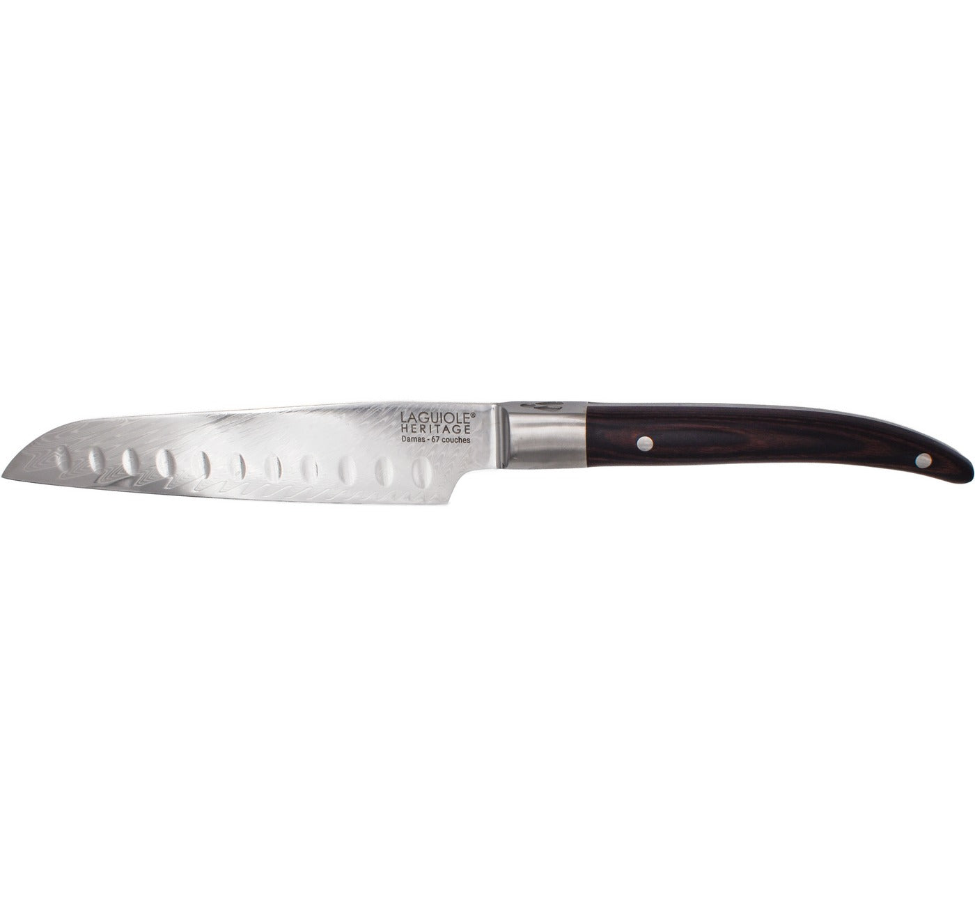 Cuchillo Santoku Alvéolo 18Cm - Madera negra