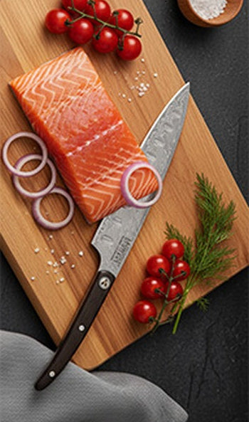 Cuchillo Santoku Alvéolo 18Cm - Madera negra