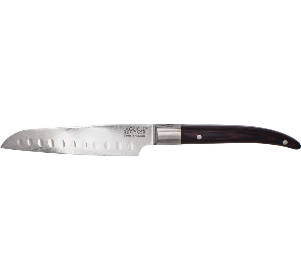 Cuchillo Santoku Alvéolo 18Cm - Madera negra