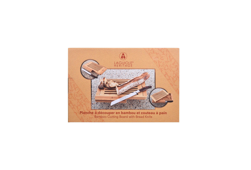 Bamboo Chopping Board with Bread Knife - LG Heritage
