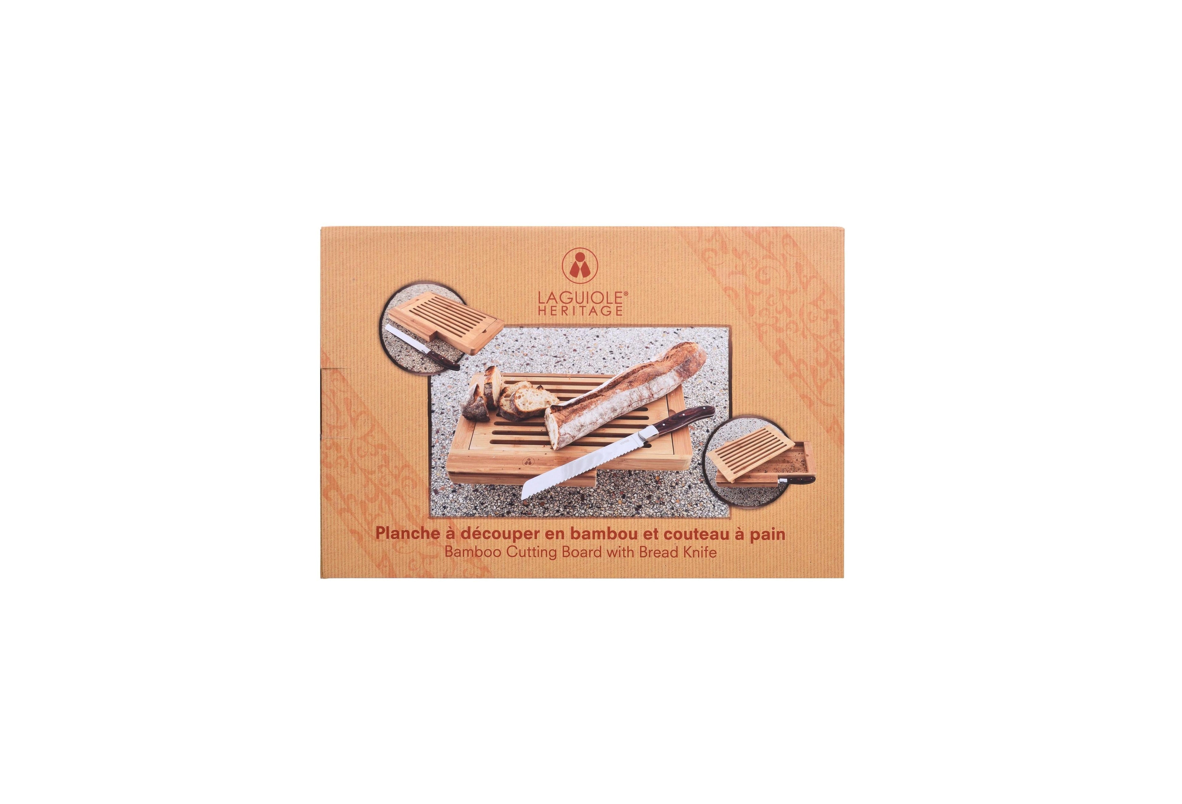 Bamboo Chopping Board with Bread Knife - LG Heritage
