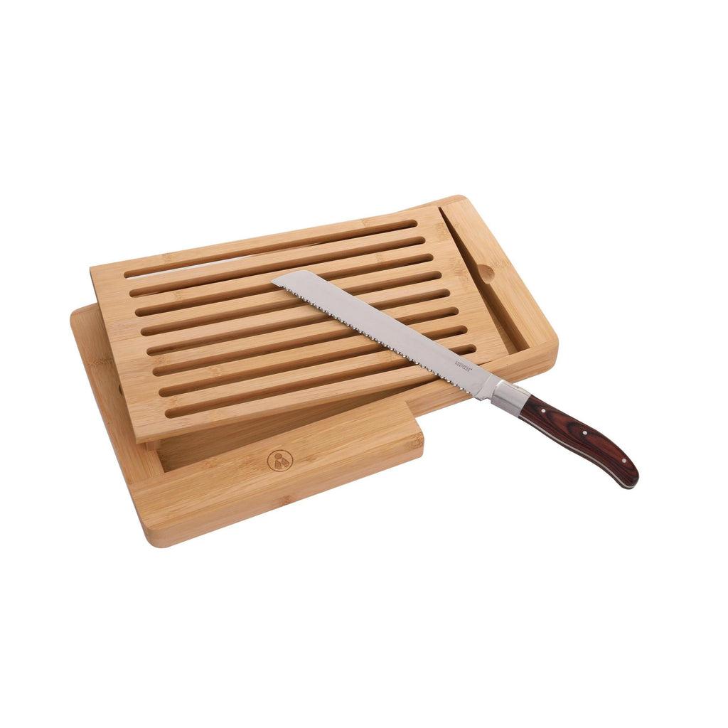 Bamboo Chopping Board with Bread Knife - LG Heritage