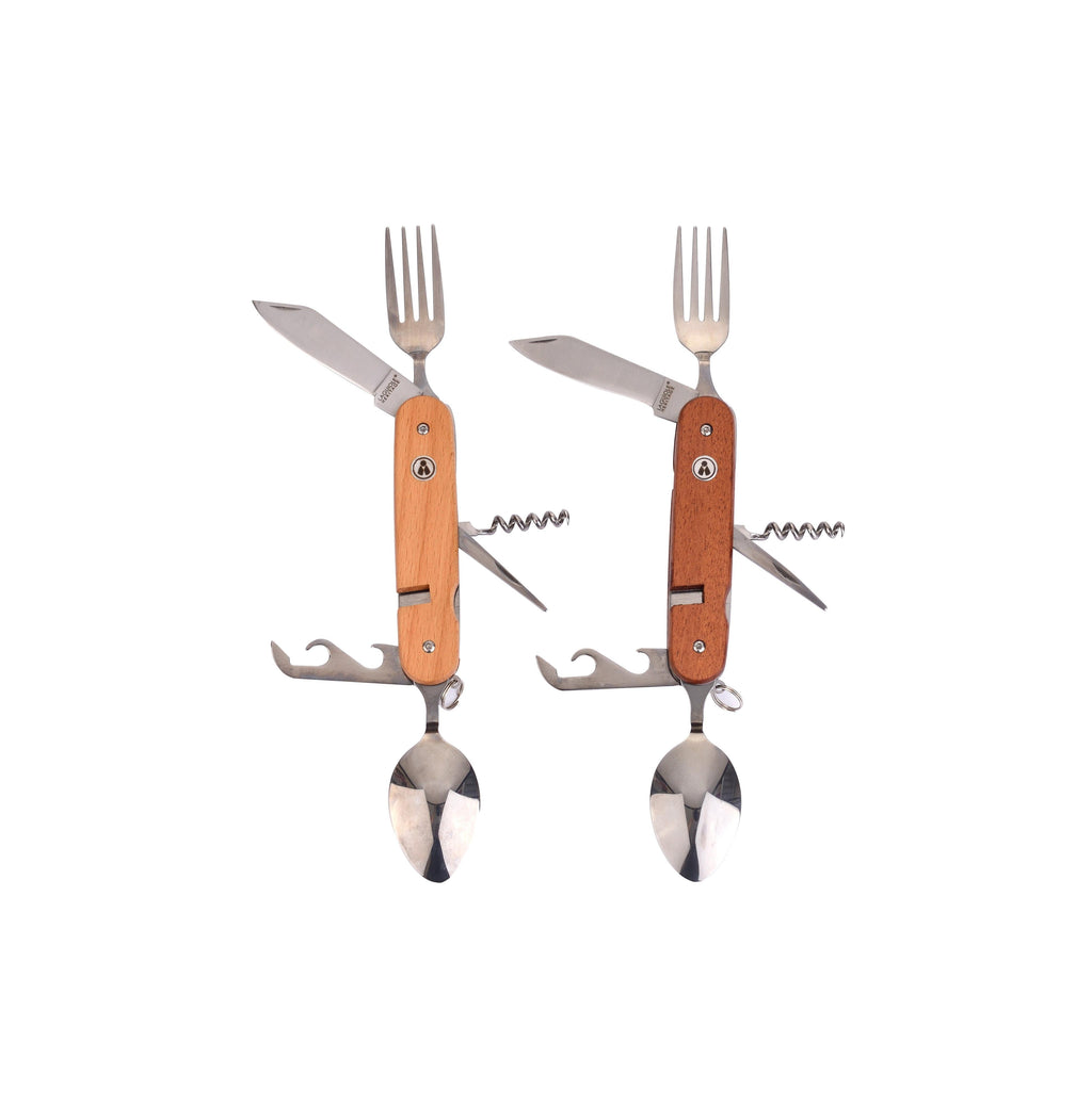 Folding Hiking Cutlery For 2 People