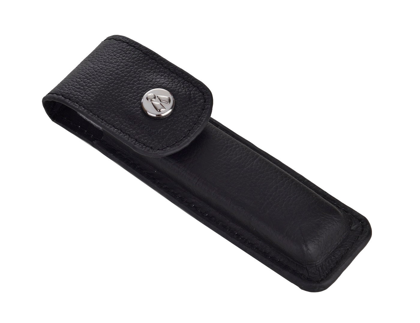 Lag Heritage Coffret Couteau Pliant Et Etui En Cuir Noir - Acier Inoxydable Et Manche En Bois De Rose