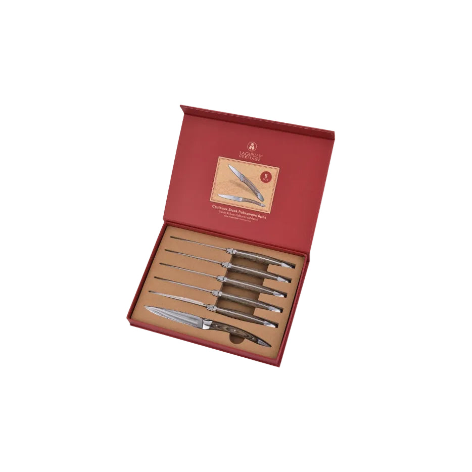 Laguiole Héritage Estuche de 6 cuchillos para filete