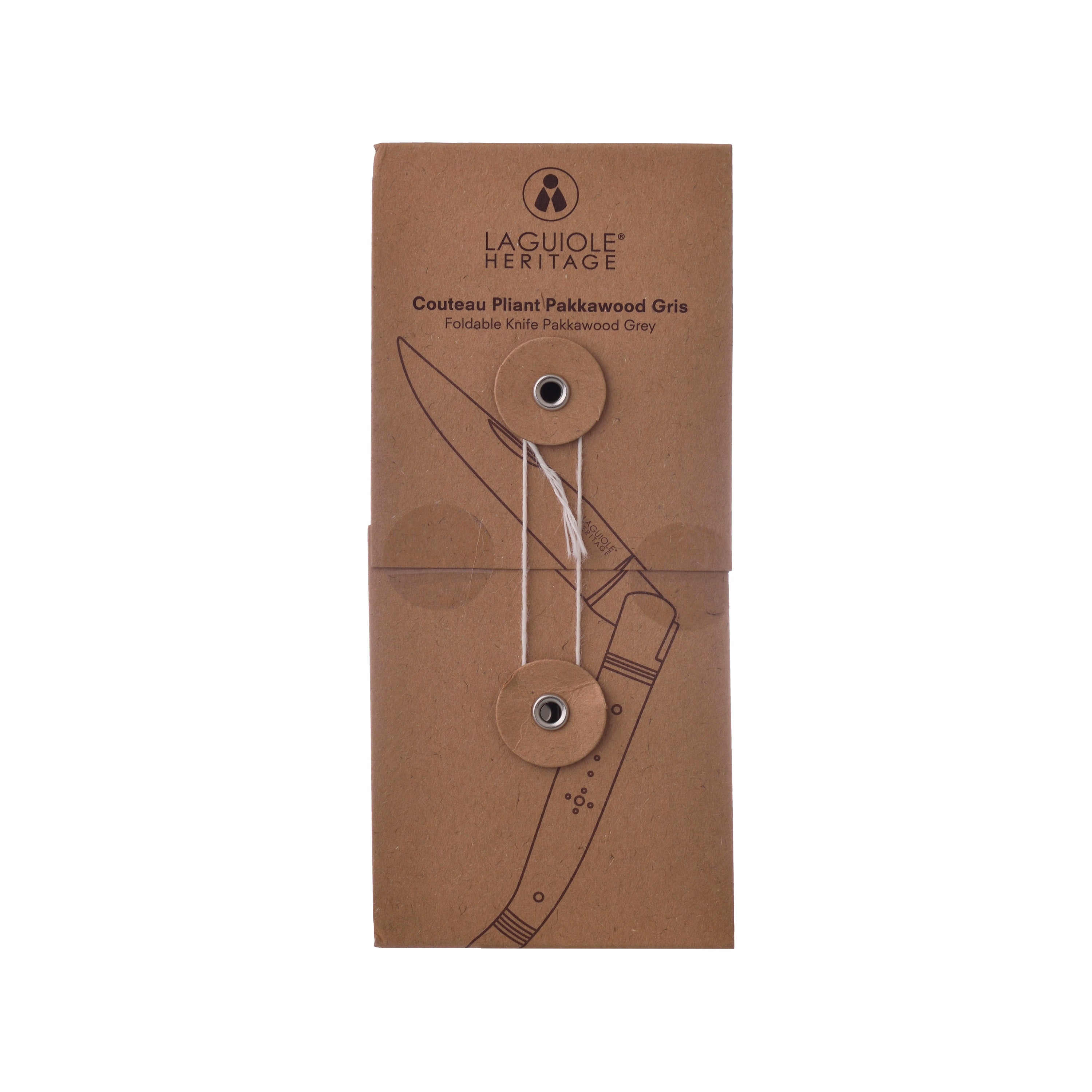 Laguiole Heritage Folding Knife in Pakka Wood - Grey