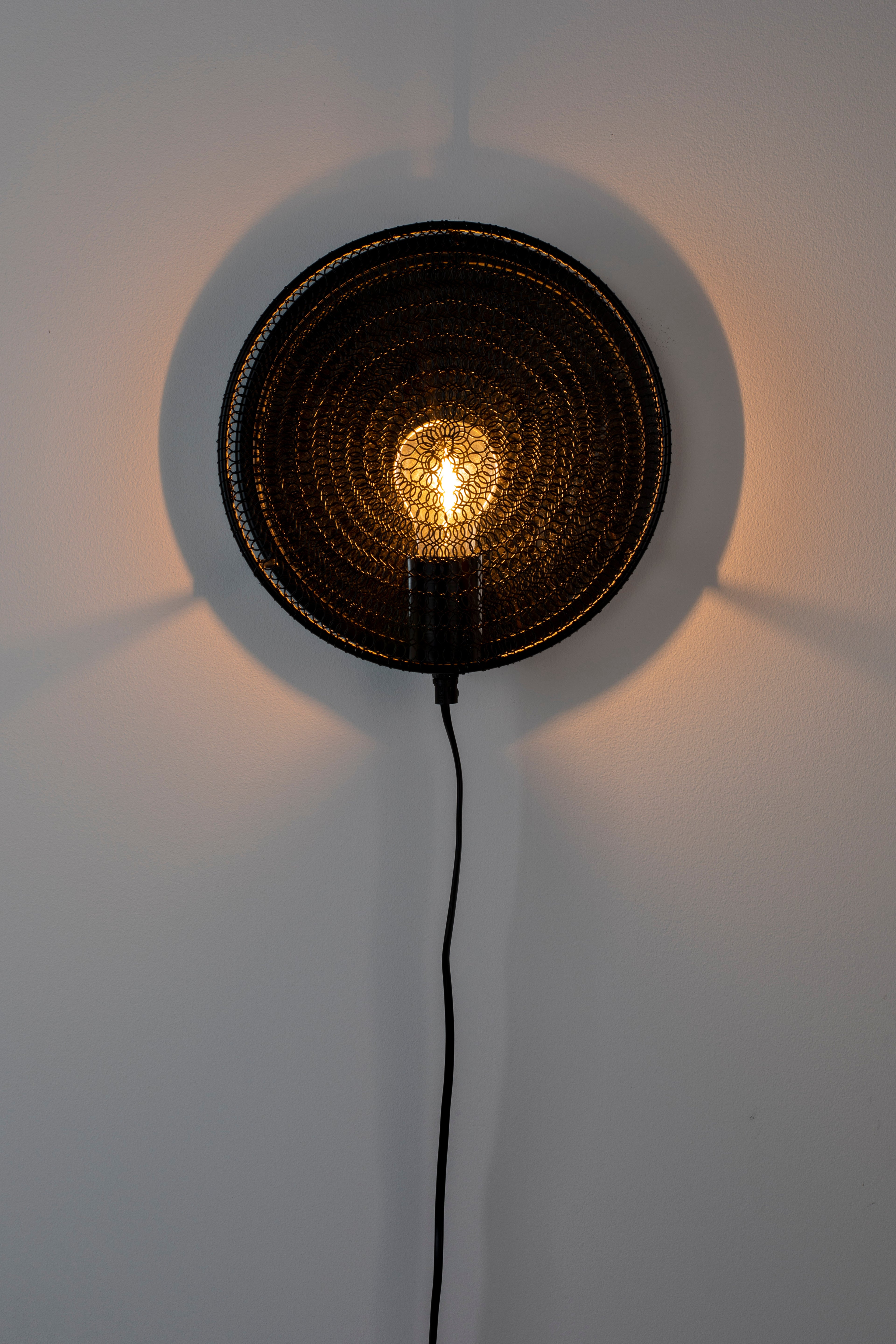 Lea - Aplique de Pared - Metal - Negro