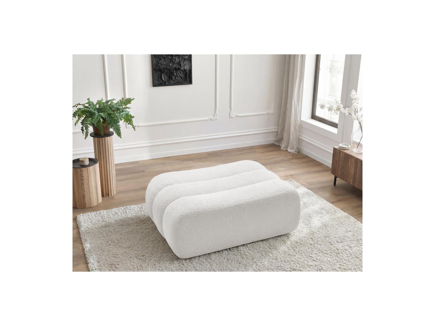 Azra - Pouf - Tissu Bouclette