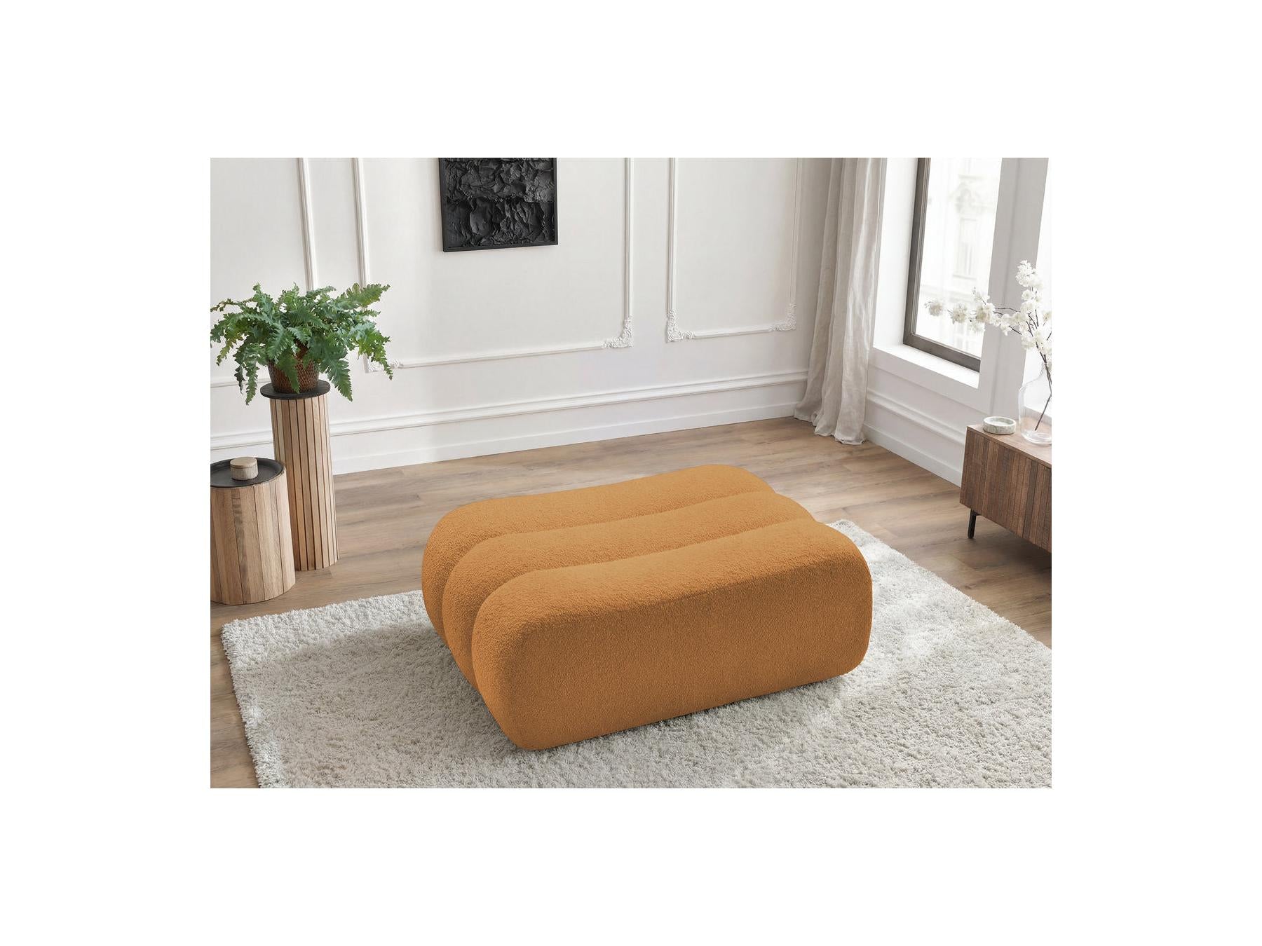 Azra - Pouf - Tissu Bouclette