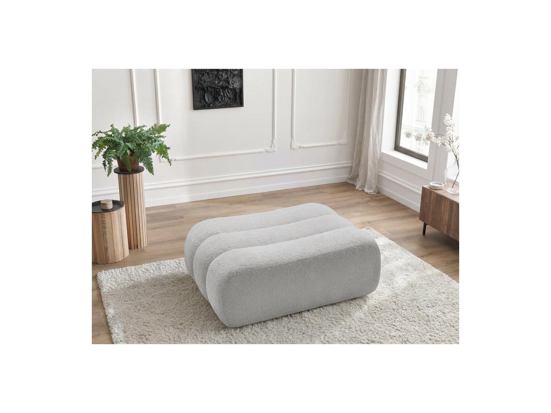 Azra - Pouf - Tissu Bouclette