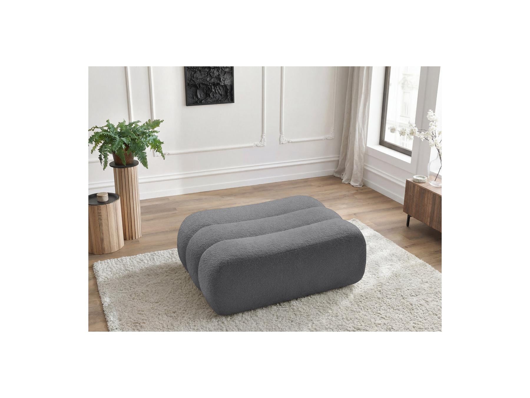 Azra - Pouf - Tissu Bouclette