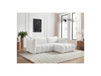 Azra - Fixed Corner Sofa - Bouclette Fabric - Right Angle