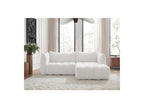 Azra - Fixed Corner Sofa - Bouclette Fabric - Right Angle