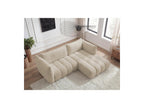 Azra - Fixed Corner Sofa - Bouclette Fabric - Right Angle