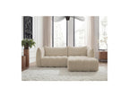 Azra - Fixed Corner Sofa - Bouclette Fabric - Right Angle