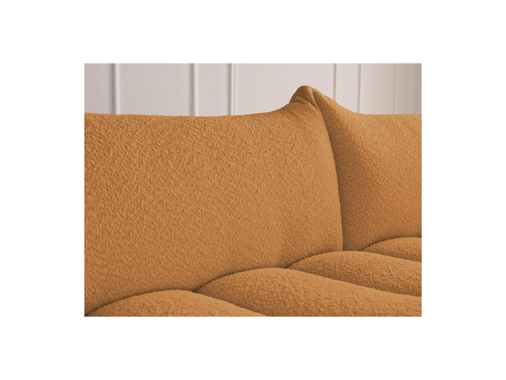 Azra - Fixed Corner Sofa - Bouclette Fabric - Right Angle