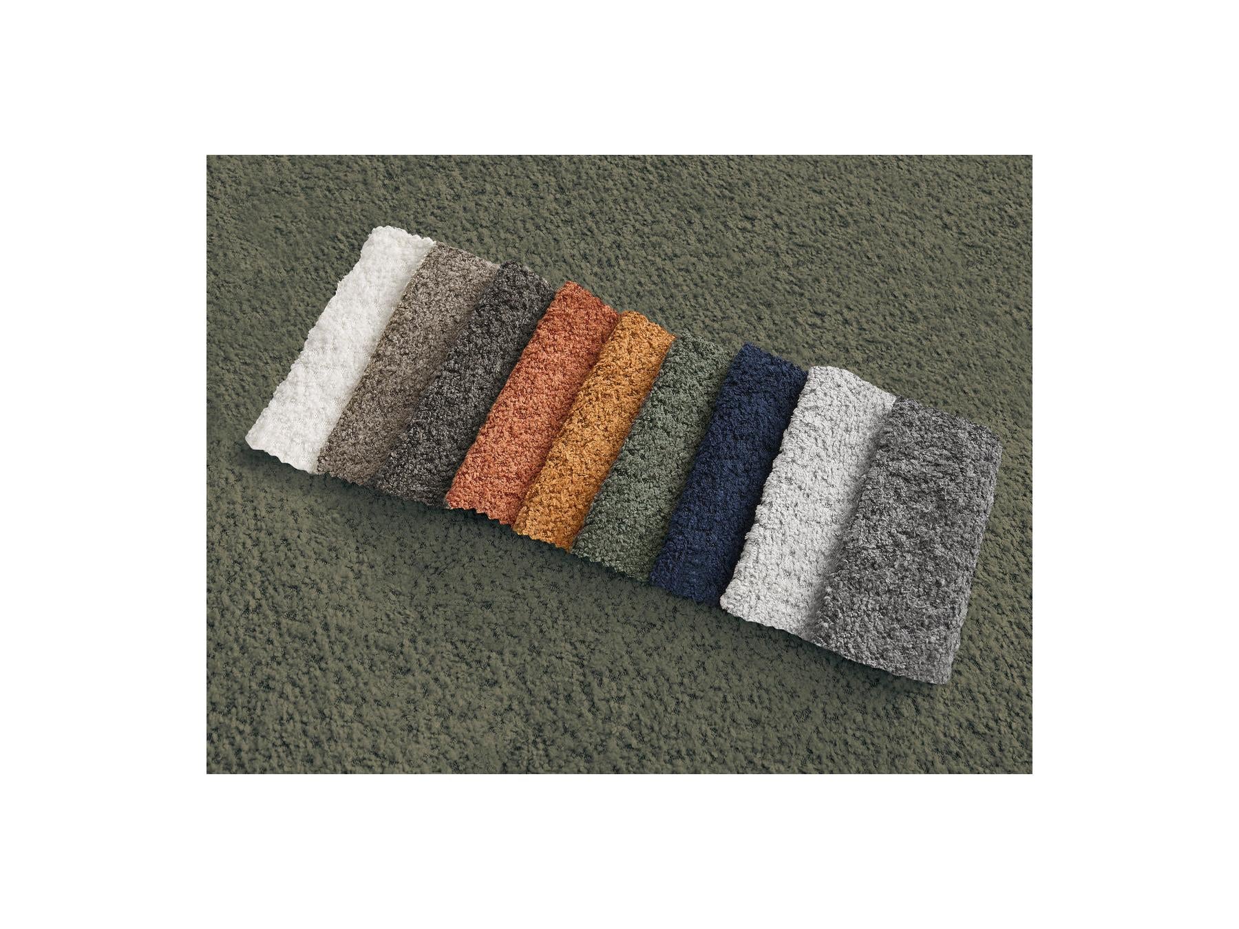 Azra - Fixed Corner Sofa - Bouclette Fabric - Right Angle