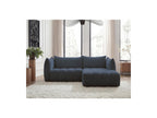Azra - Fixed Corner Sofa - Bouclette Fabric - Right Angle