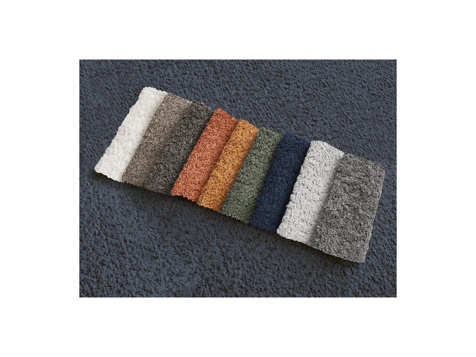 Azra - Fixed Corner Sofa - Bouclette Fabric - Right Angle