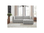 Azra - Fixed Corner Sofa - Bouclette Fabric - Right Angle