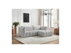 Azra - Fixed Corner Sofa - Bouclette Fabric - Right Angle