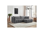 Azra - Fixed Corner Sofa - Bouclette Fabric - Right Angle