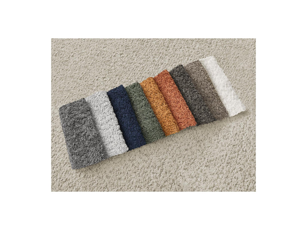 Azra - Canapé D'Angle Fixe - Tissu Bouclette - Angle Gauche