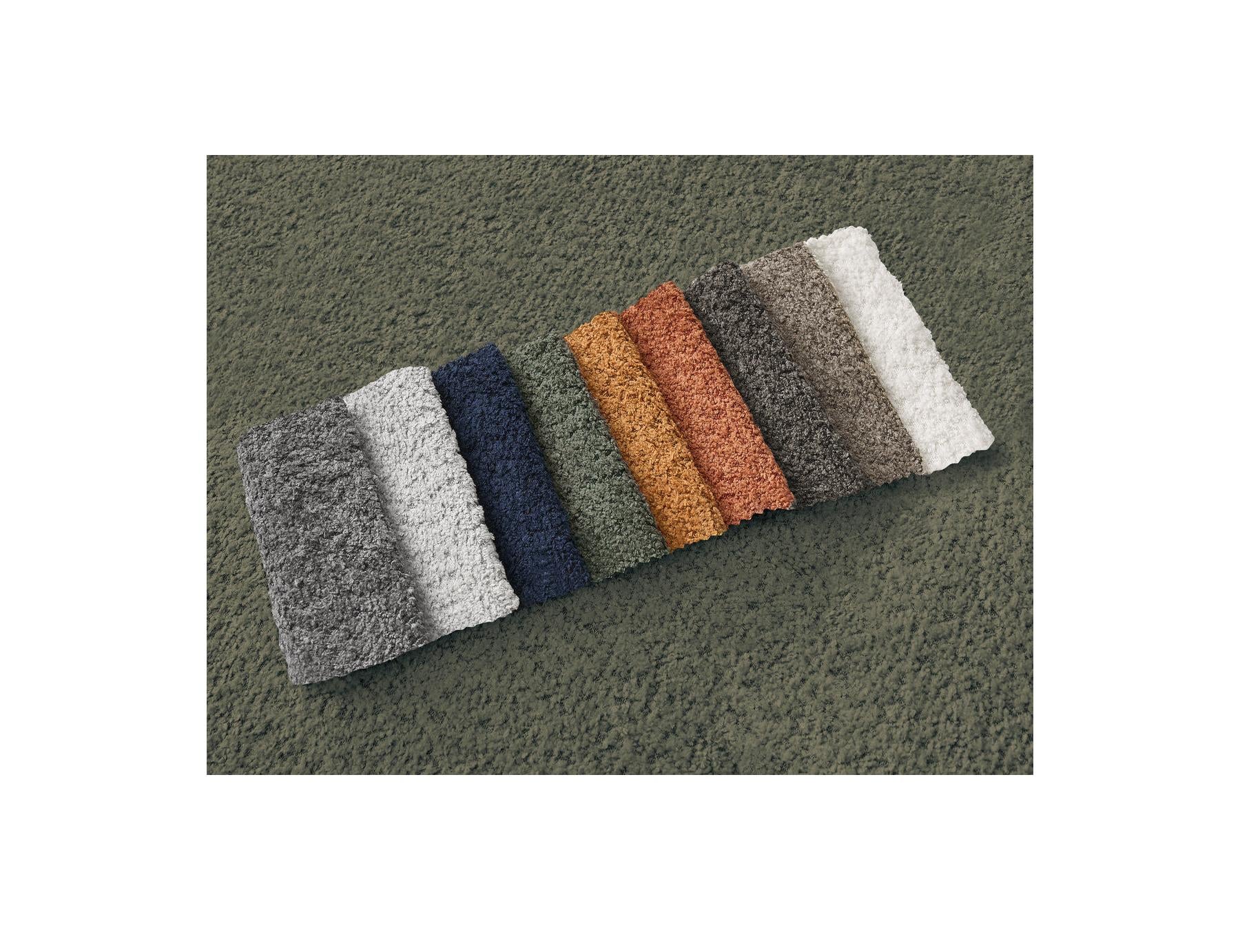 Azra - Canapé D'Angle Fixe - Tissu Bouclette - Angle Gauche