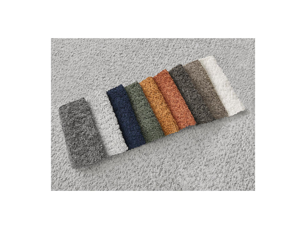 Azra - Canapé D'Angle Fixe - Tissu Bouclette - Angle Gauche
