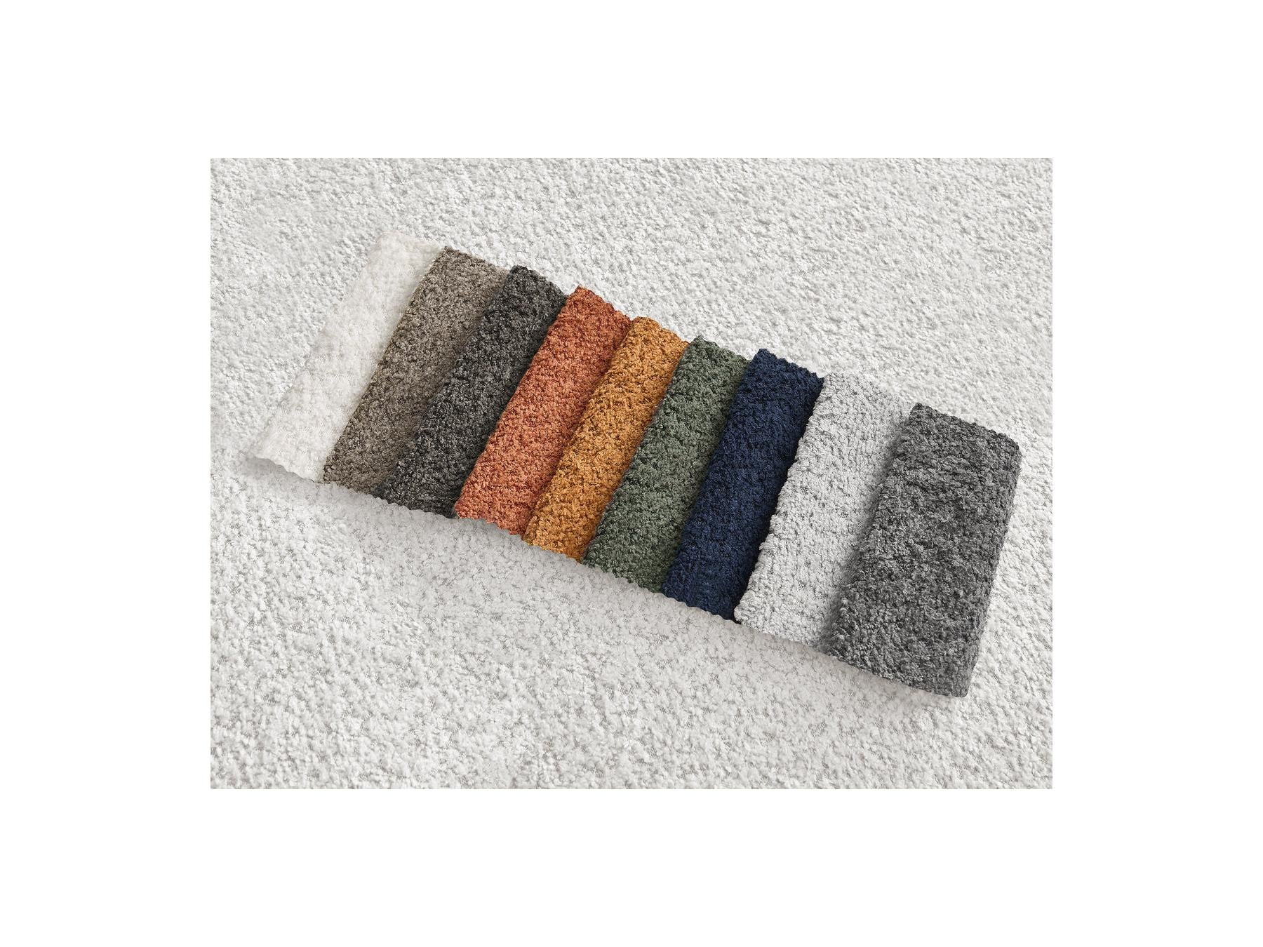 Azra - Canapé Droit Fixe 3 Places - Tissu Bouclette