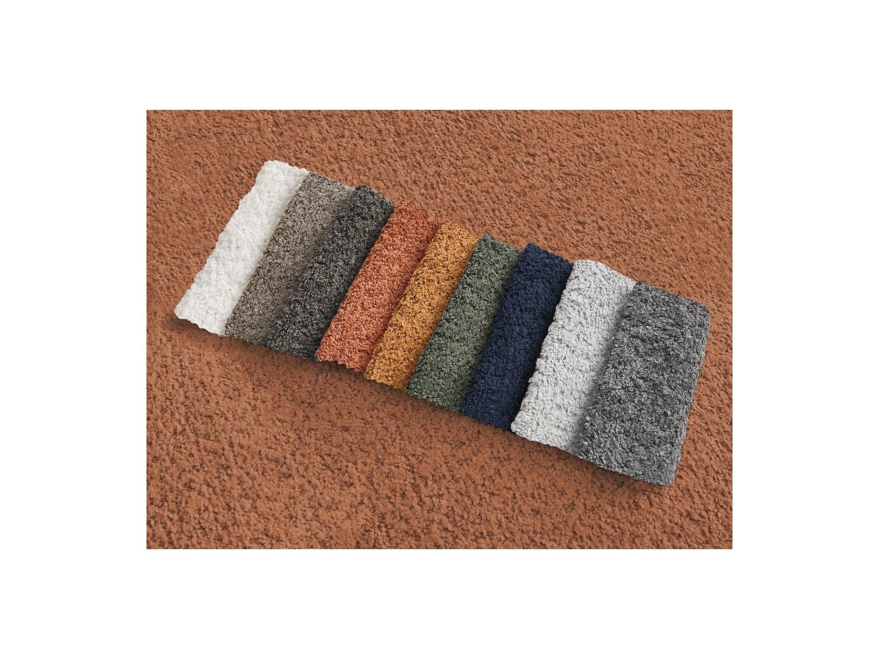 Azra - Canapé Droit Fixe 3 Places - Tissu Bouclette