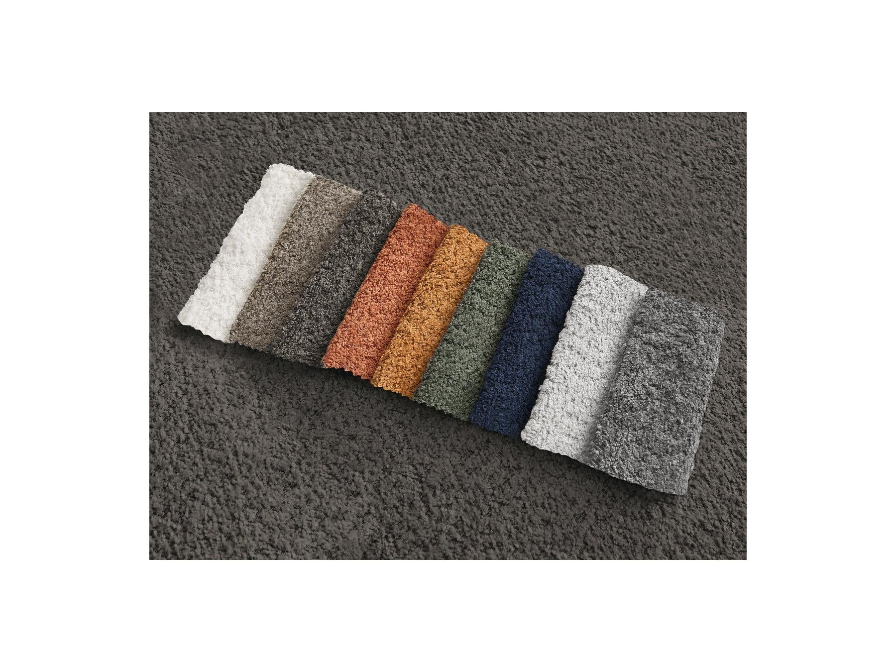 Azra - Canapé Droit Fixe 4 Places - Tissu Bouclette