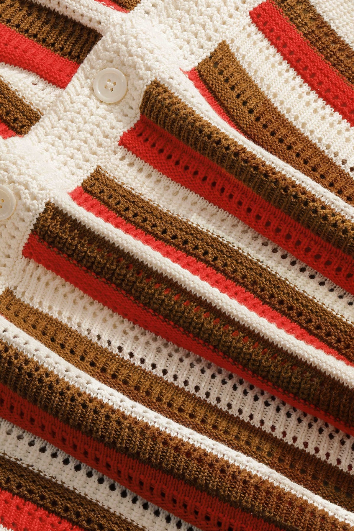 Lars Polo Cardigan Knitwear - Ivory