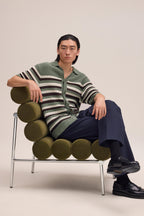 Maille Lars Polo Cardigan - Sea Spray