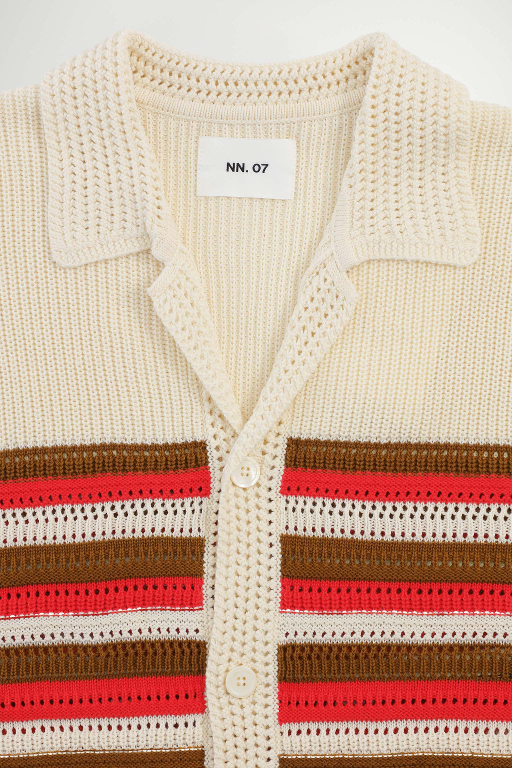 Lars Polo Cardigan Knitwear - Ivory