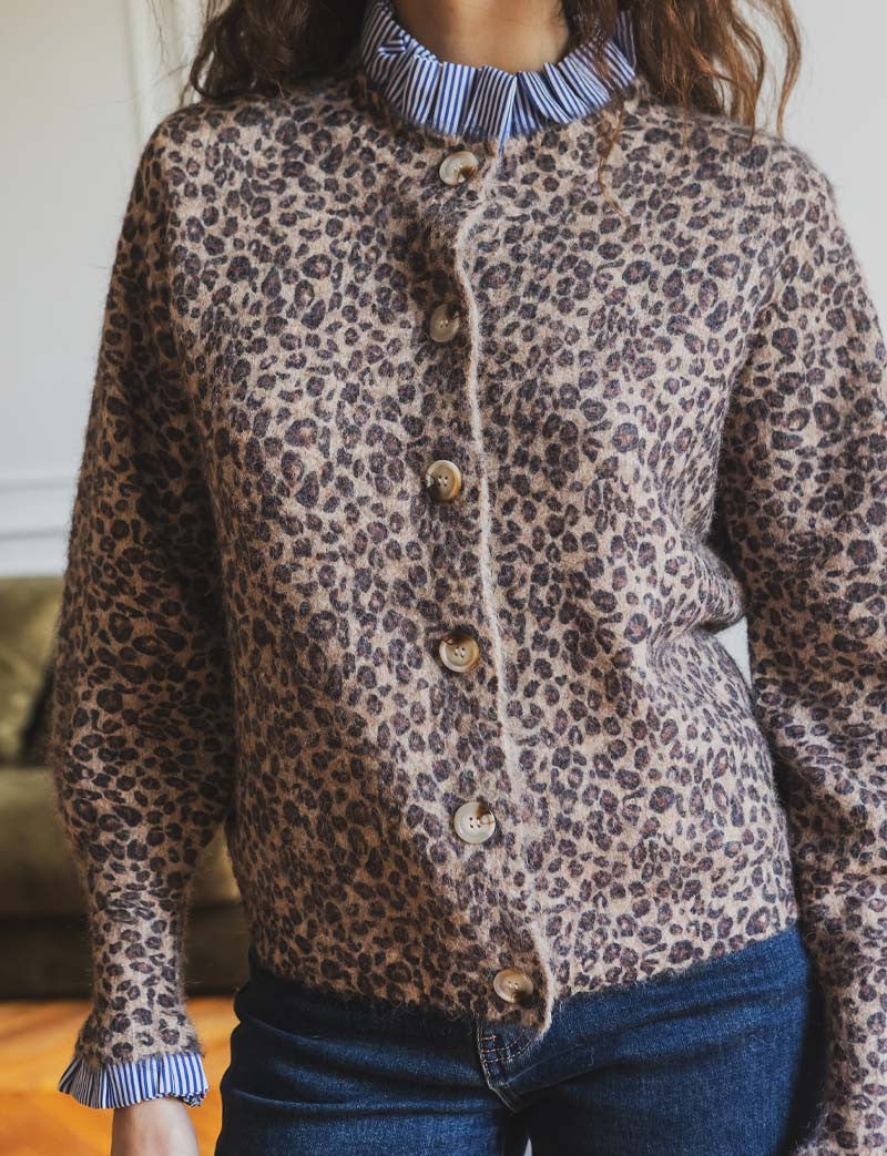 Cardigan Leopardato Floran