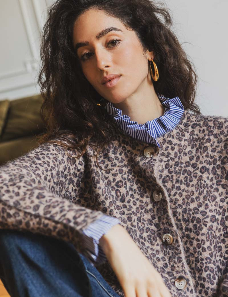 Cardigan Leopardato Floran