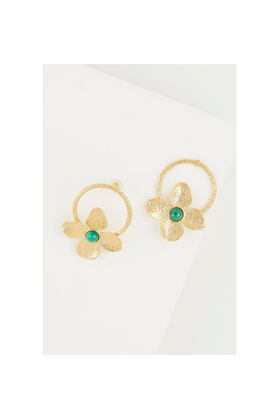 Pendientes 
Malaquita