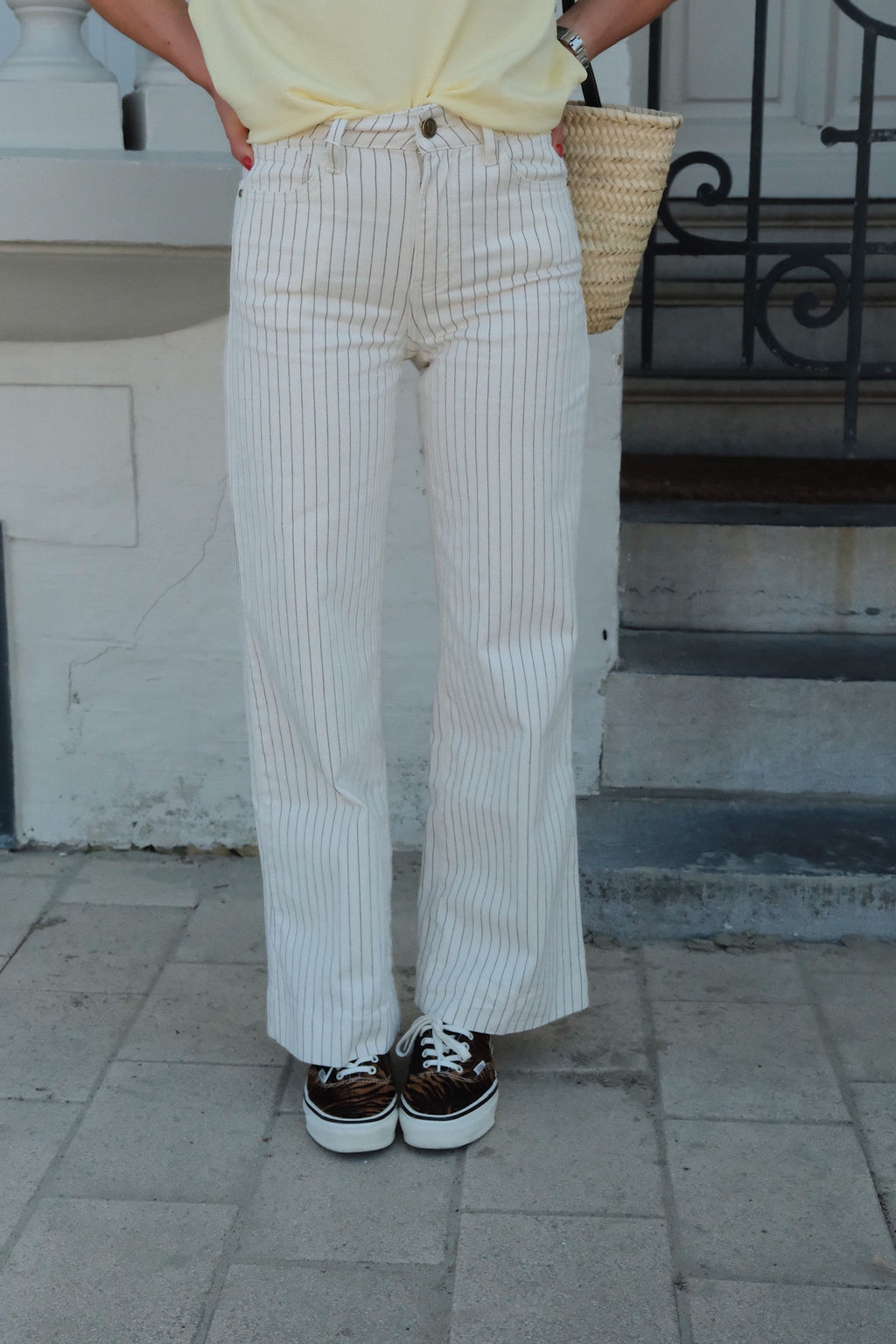 Martin ecru striped jeans