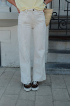 Martin ecru striped jeans
