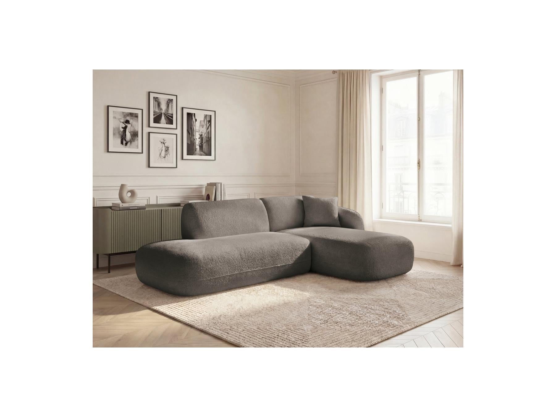 Anda - Fixed Modular Corner Sofa - With 1 Chaise Longue and 1 End Section - Right-Hand Corner
