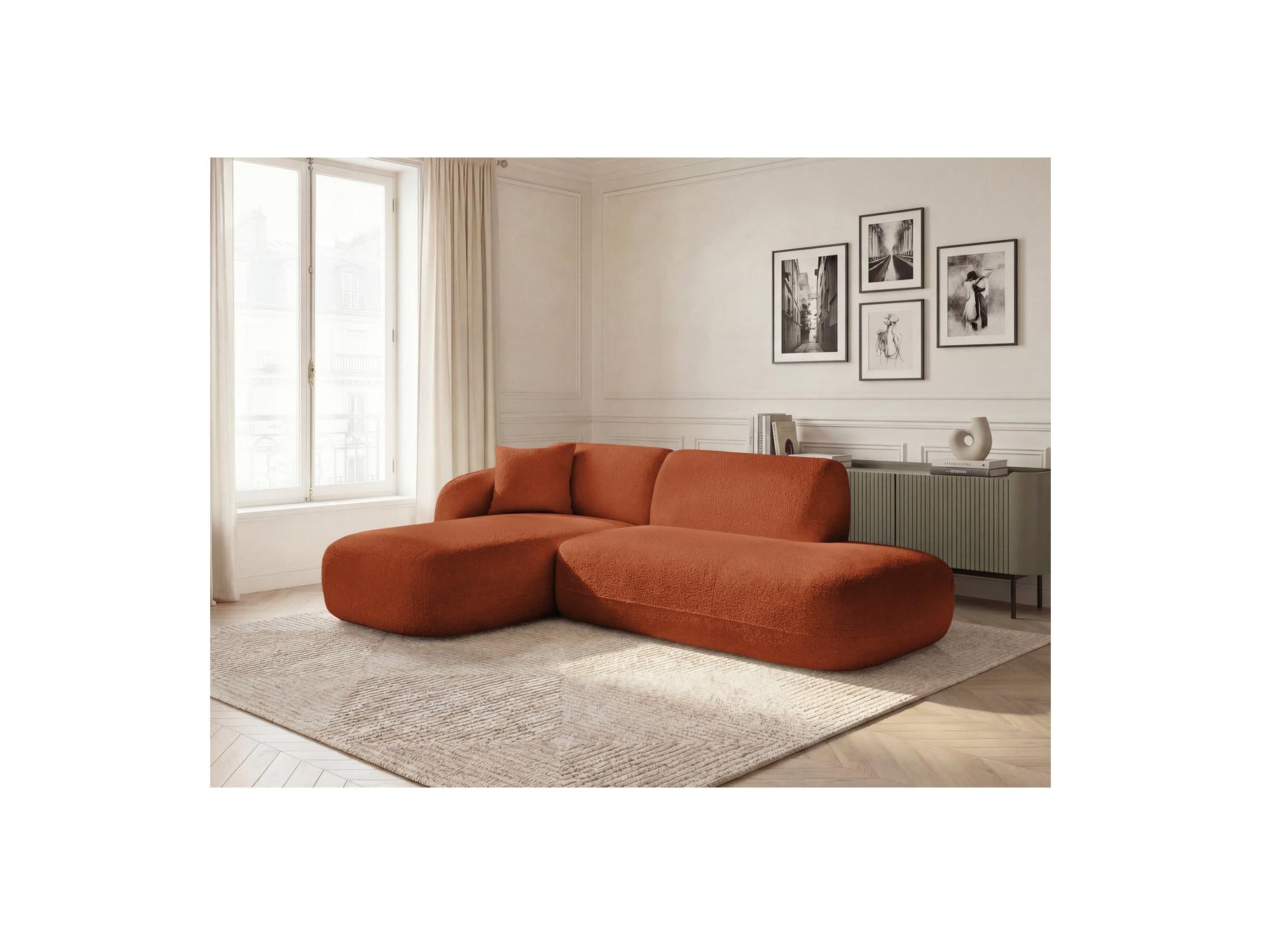 Anda - Fixed Modular Corner Sofa - With 1 Chaise Longue and 1 End Sofa Chair - Left Corner