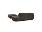 Anda - Modular Fixed Corner Sofa with 1 Chaise Longue, 1 Armless End Unit and 1 Pouffe - Left-Hand Corner