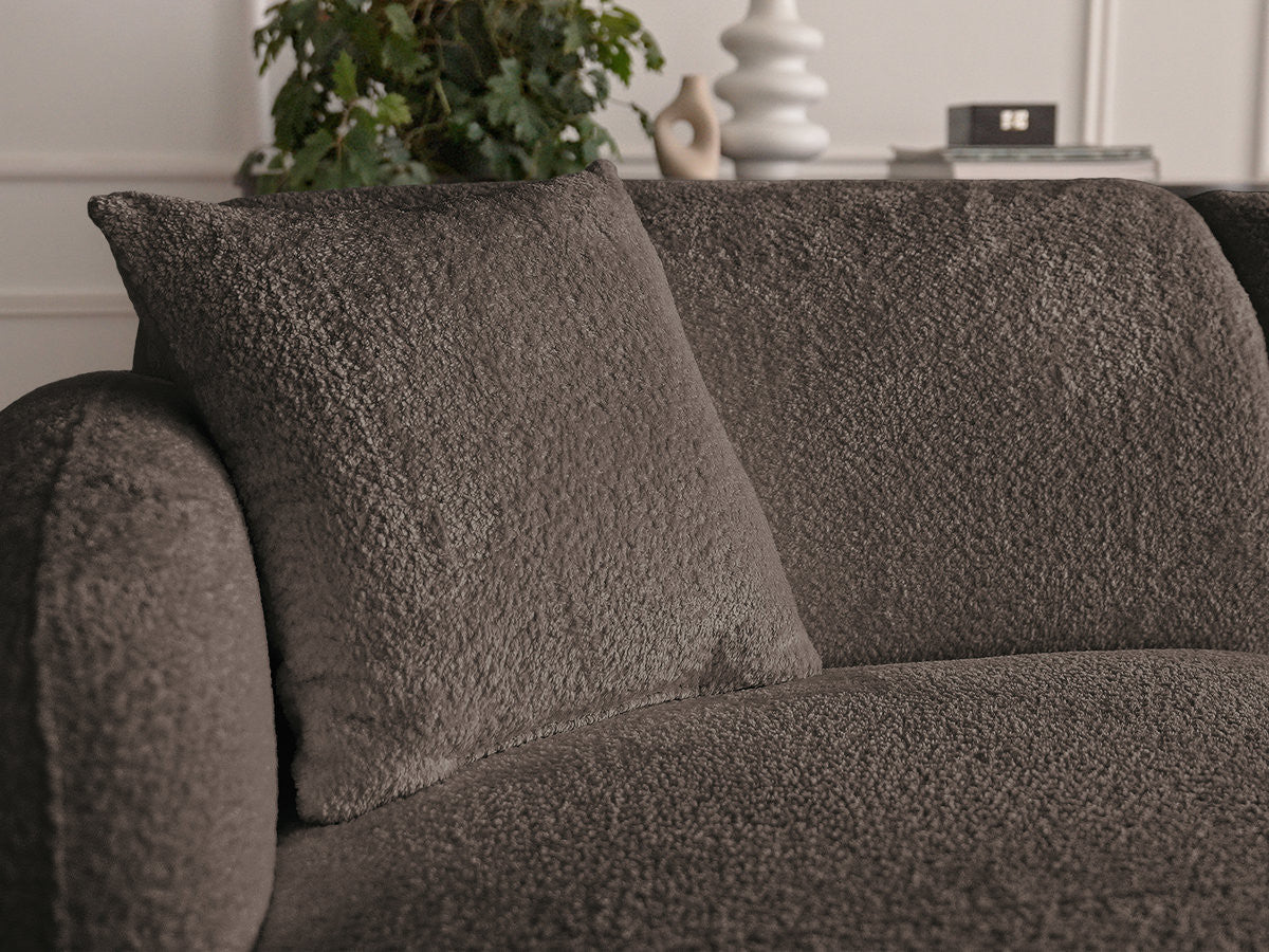 Anda - Modular Fixed Corner Sofa with 1 Chaise Longue, 1 Armless End Unit and 1 Pouffe - Left-Hand Corner