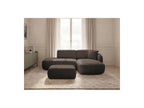 Anda - Modular Fixed Corner Sofa with 1 Chaise Longue, 1 Armless End Unit and 1 Pouffe - Right-Hand Corner