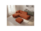 Anda - Modular Fixed Corner Sofa with 1 Chaise Longue, 1 Armless End Unit and 1 Pouffe - Left-Hand Corner