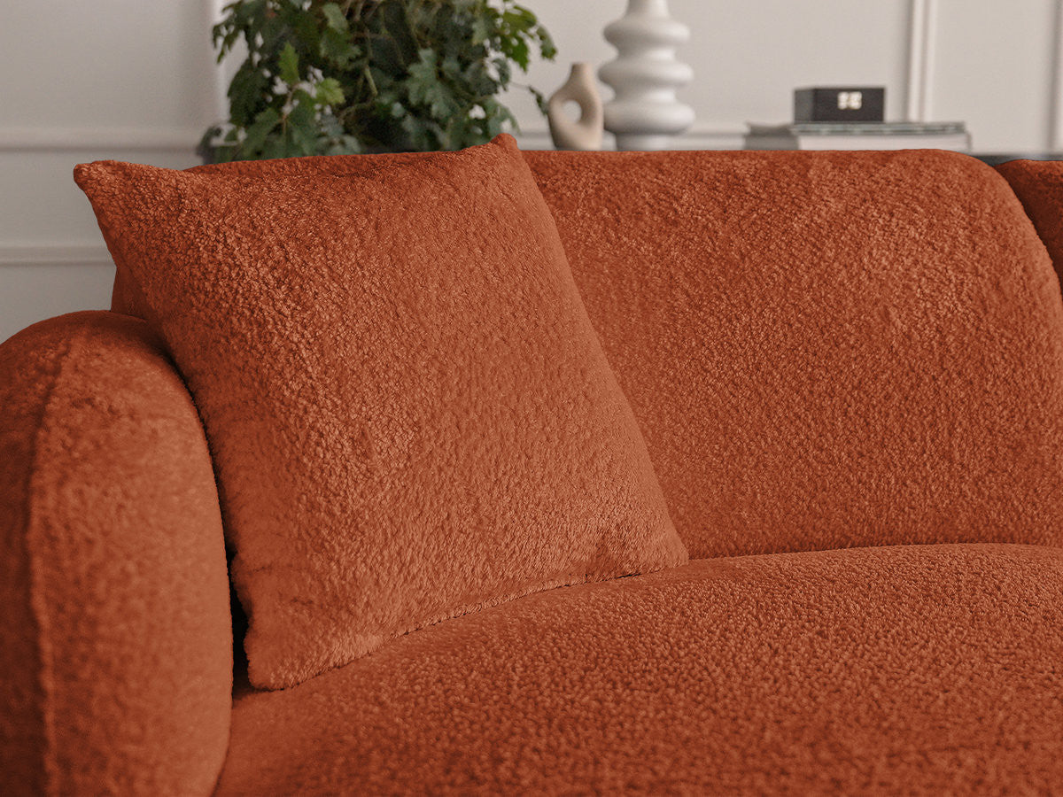 Anda - Modular Fixed Corner Sofa with 1 Chaise Longue, 1 Armless End Unit and 1 Pouffe - Left-Hand Corner